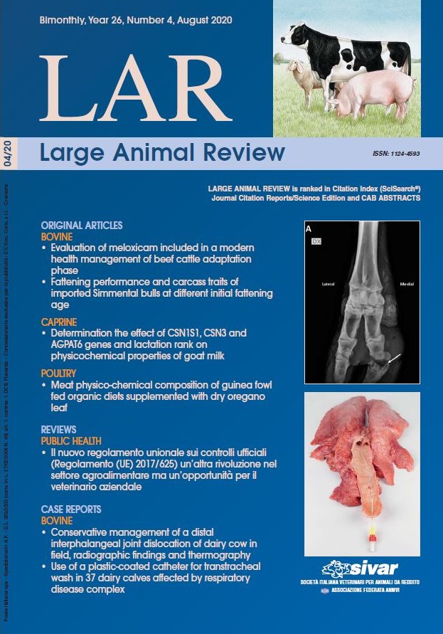 Vol 26 No 4 (2020): Large Animal Review (LAR) | Large Animal Review