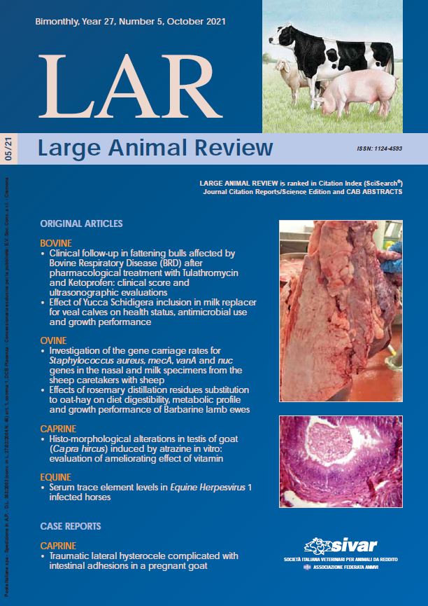 Investigation of the gene carriage rates for Staphylococcus aureus, mecA,  vanA and nuc genes in the nasal and milk specimens from the sheep  caretakers with sheep | Large Animal Review